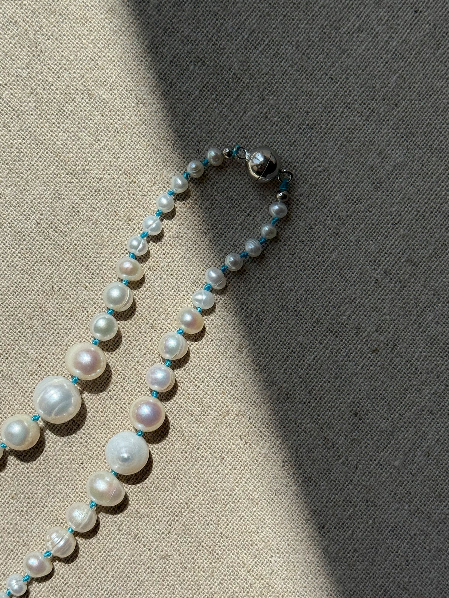 The Ella Necklace - Blue Cord