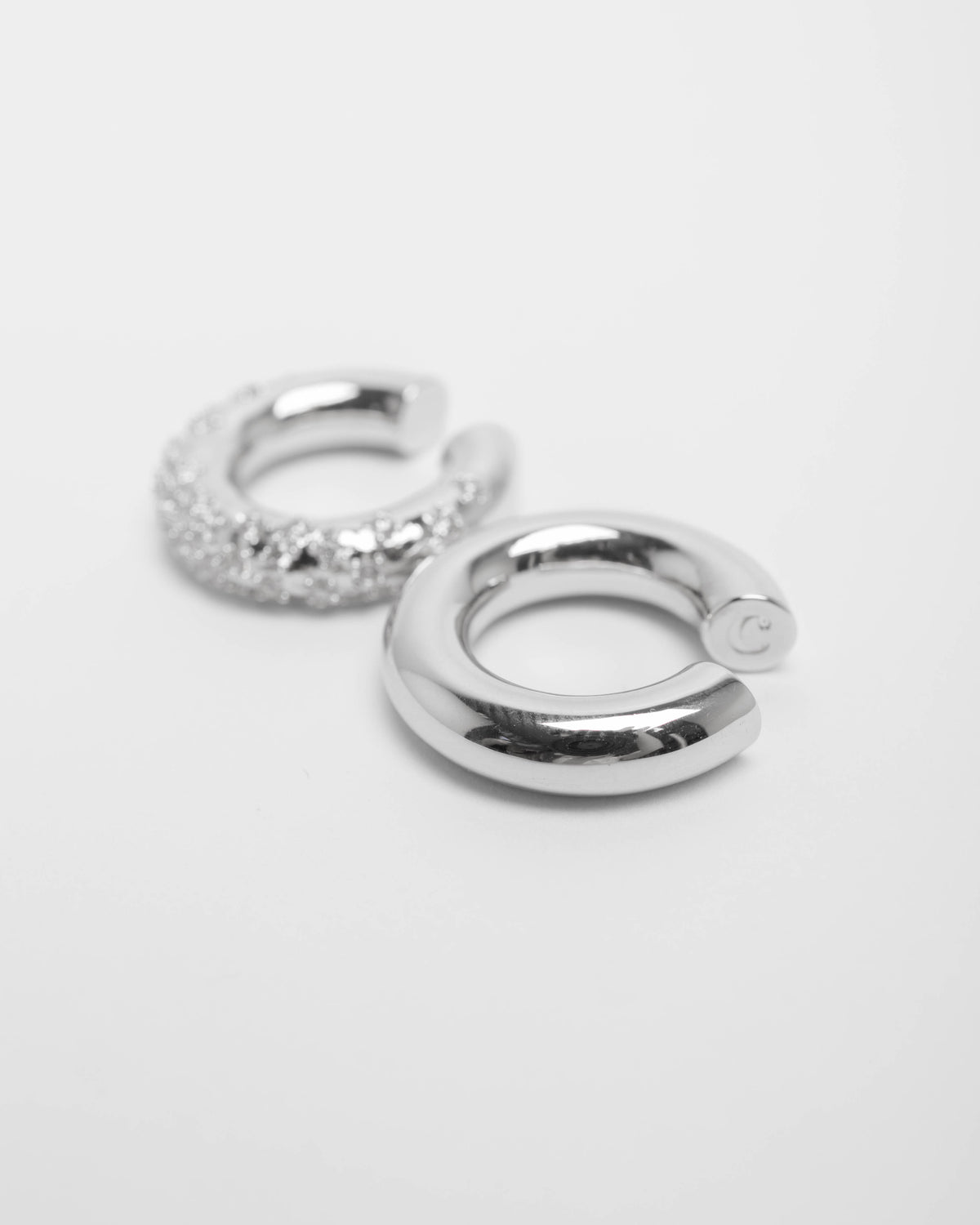 Ear Cuff Set - Crystal & Silver Duo