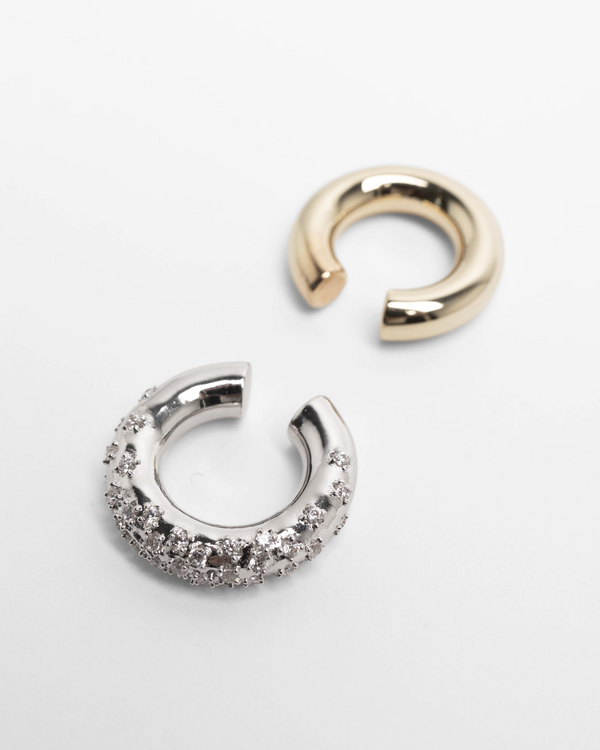 Ear Cuff Set - Crystal & Gold Duo