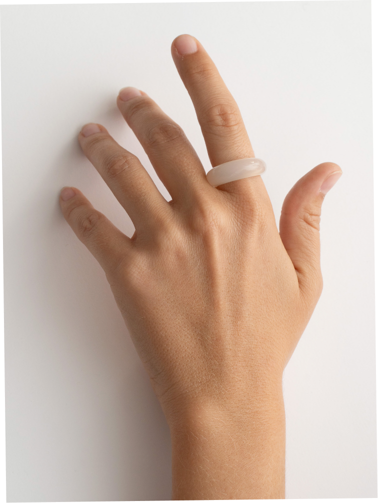 Milky Jadeite Ring
