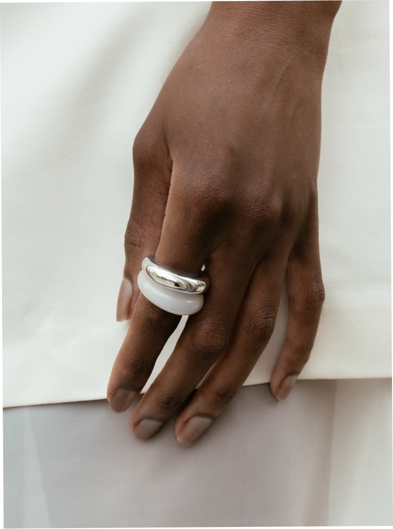 Milky Jadeite Ring