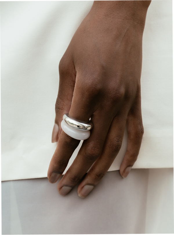 Milky Jadeite Ring