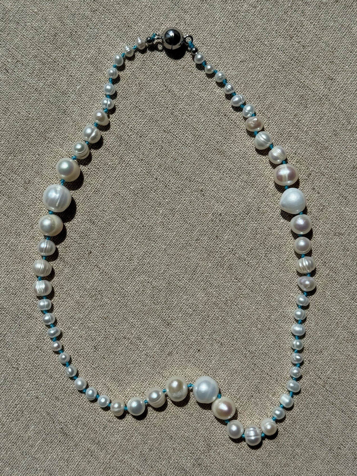 The Ella Necklace - Blue Cord